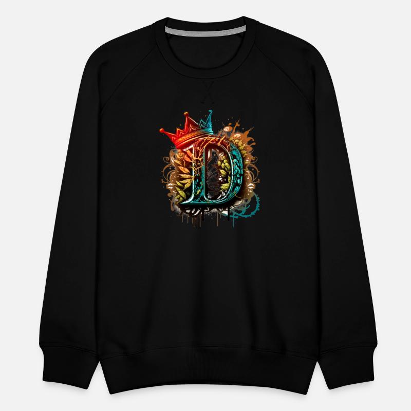 Graffiti Initial Letter "D" with 👑