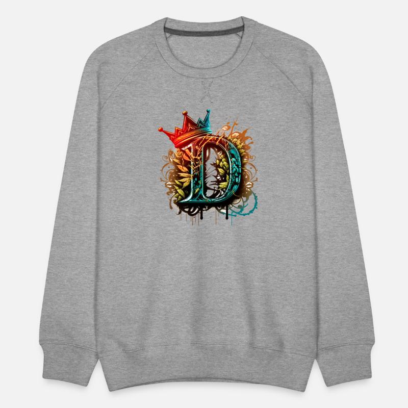 Graffiti Initial Letter "D" with 👑