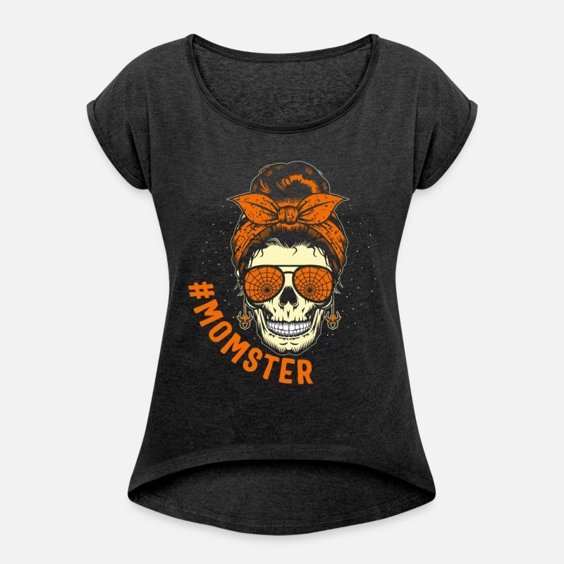 Halloween Shirt, Momster Mom Monster Messy Bun
