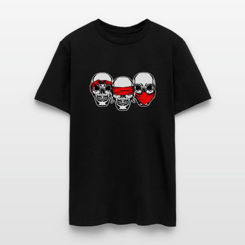 Hear See Speak No Evil Skulls ©WhiteTigerLLC.Com