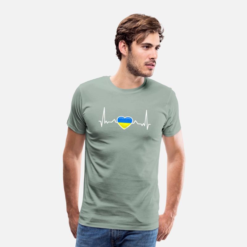 Heartbeat Ukraine Heart Ukrainian Flag