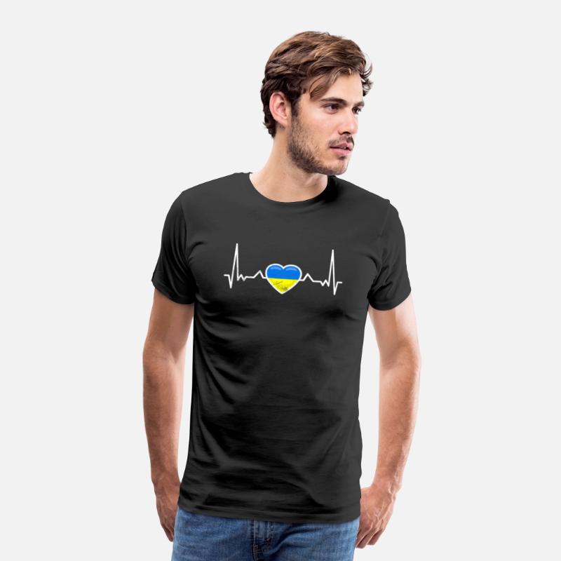Heartbeat Ukraine Heart Ukrainian Flag