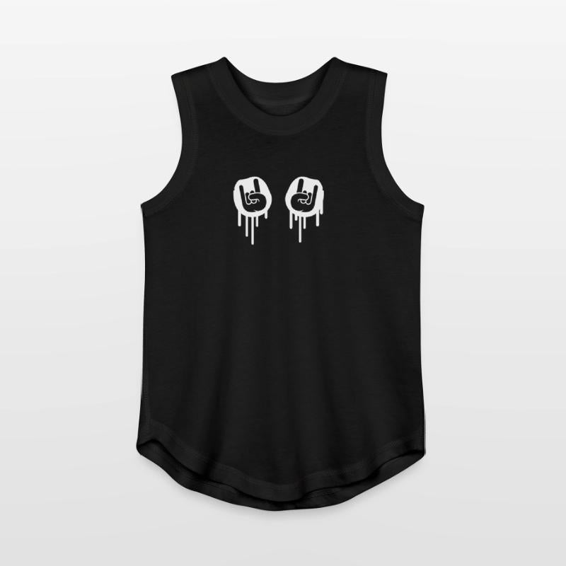 Heavy metal graffiti drop horn finger hand gesture