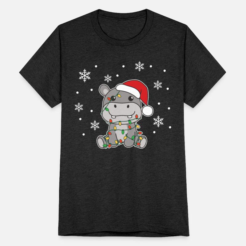 Hippo Christmas Winter Animals Hippos