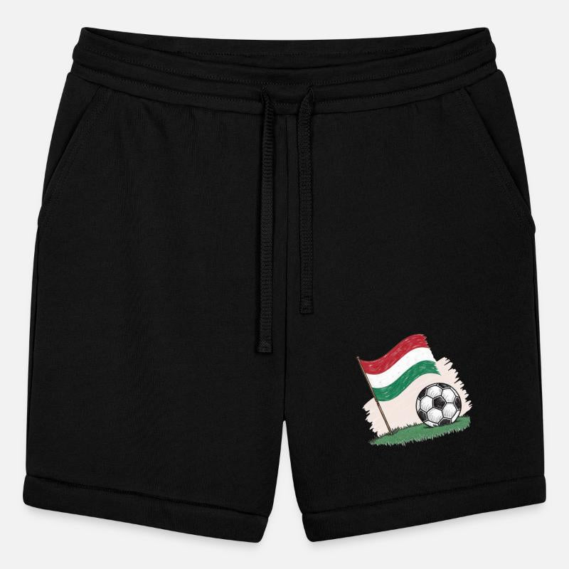 Hungary flag and crayon-style soccer ball