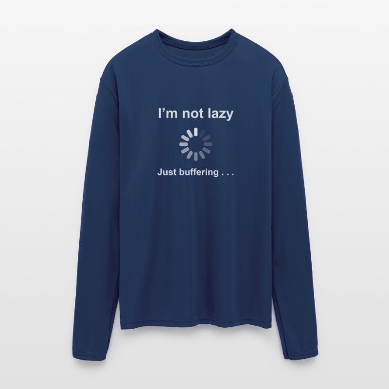 I'm Not Lazy - Just Buffering (white)