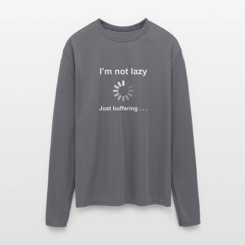 I'm Not Lazy - Just Buffering (white)