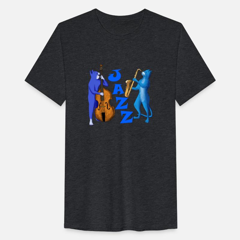 JAZZ CATS - CATS PLAYING SAXOPHONE AND DOUBLE BASS