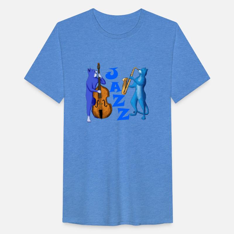 JAZZ CATS - CATS PLAYING SAXOPHONE AND DOUBLE BASS