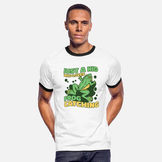 Just A Kid Who Loves Frog Catching Bullfrog Frog