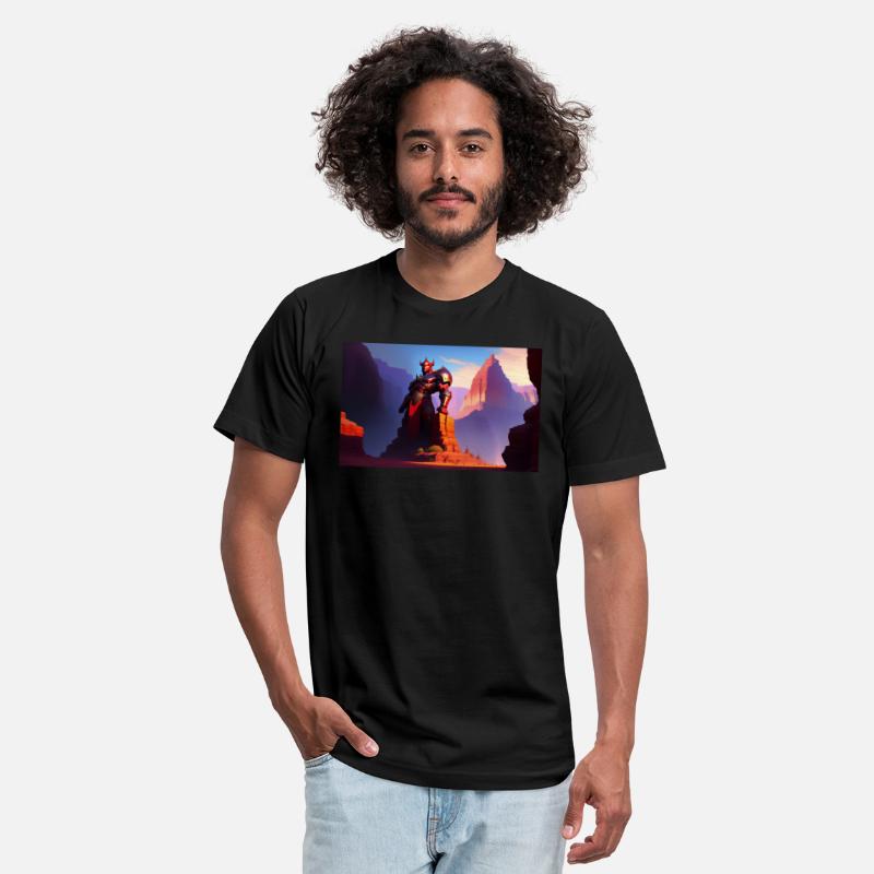 Khorne statue in the depths of the grand canyon