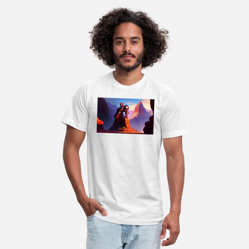 Khorne statue in the depths of the grand canyon