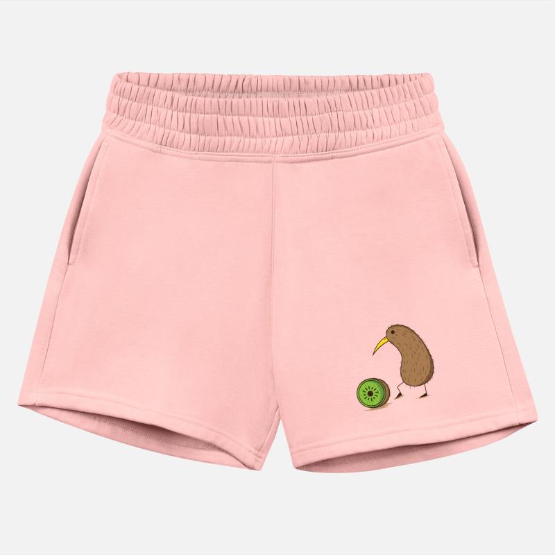 Kiwi Bird with a sliced Kiwi Fruit