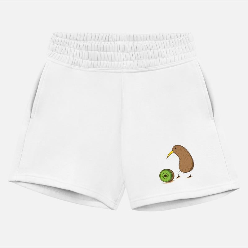 Kiwi Bird with a sliced Kiwi Fruit