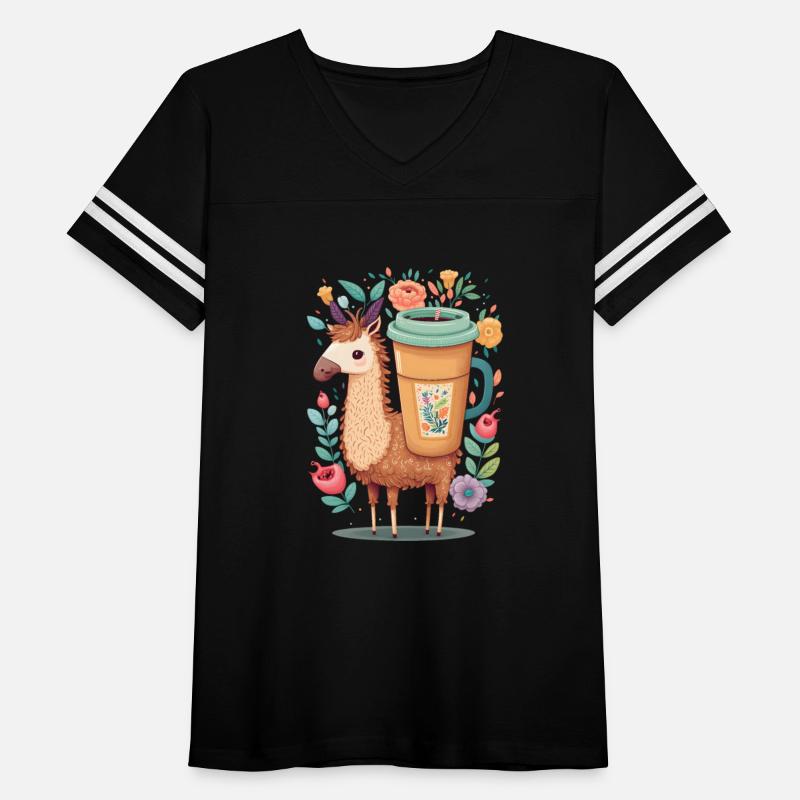 Lama & Coffee Kawaii Anime Floral