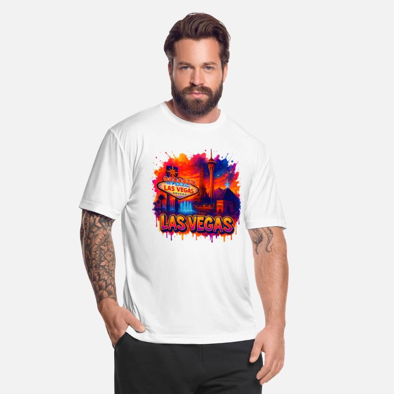 Las Vegas Skyline Watercolor Art Urban art