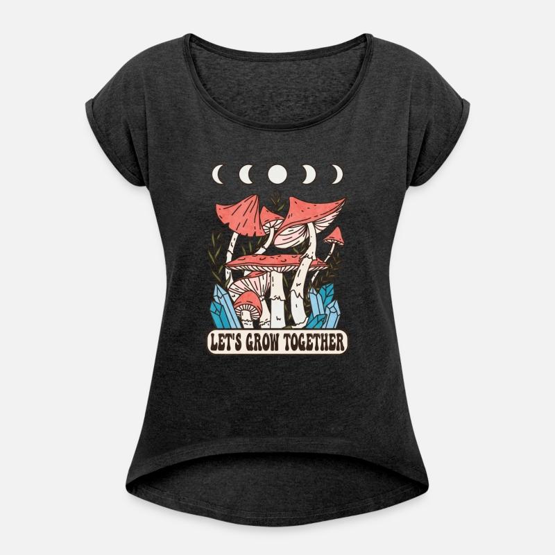 Let s Grow Together Mushrooms Moon Phase Crystals