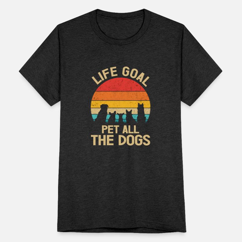 Life goal pet all the dogs shirt