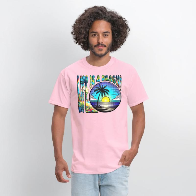 Life Is A Beach Graphic Design Colorful & Vibrant