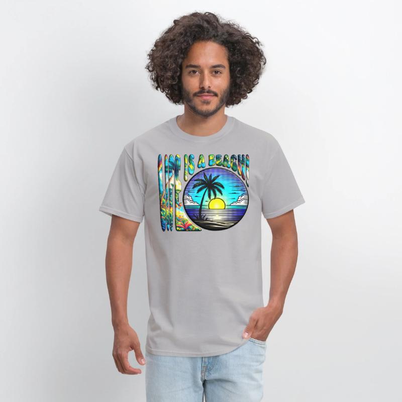 Life Is A Beach Graphic Design Colorful & Vibrant