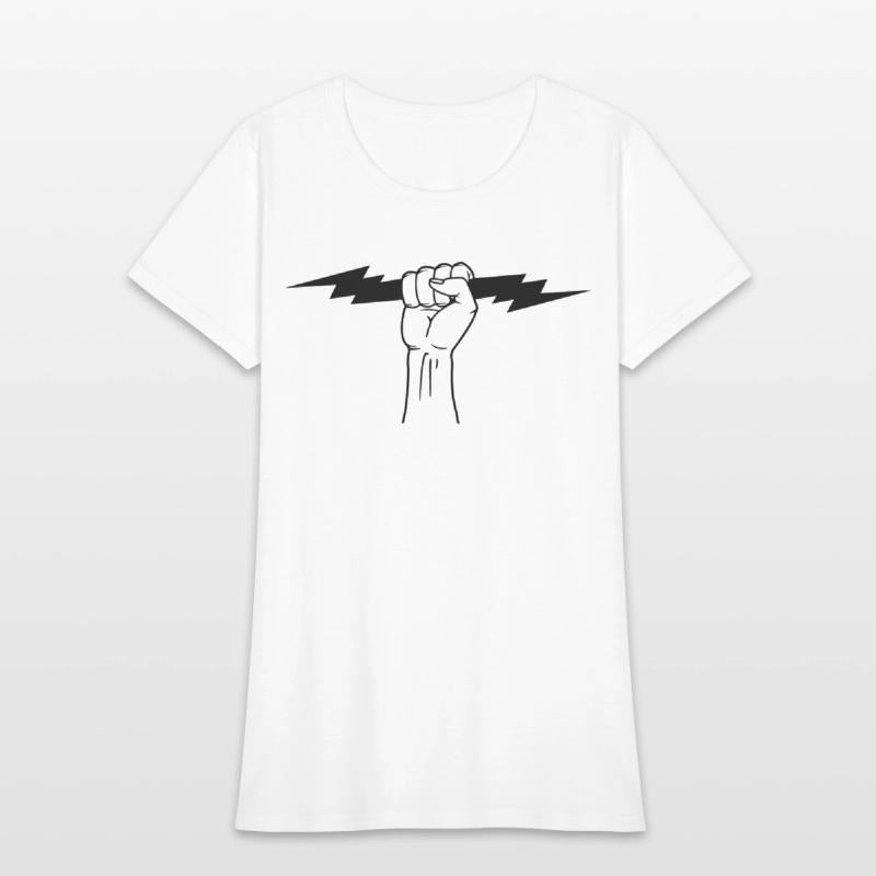 Lightning in fist electrician logo