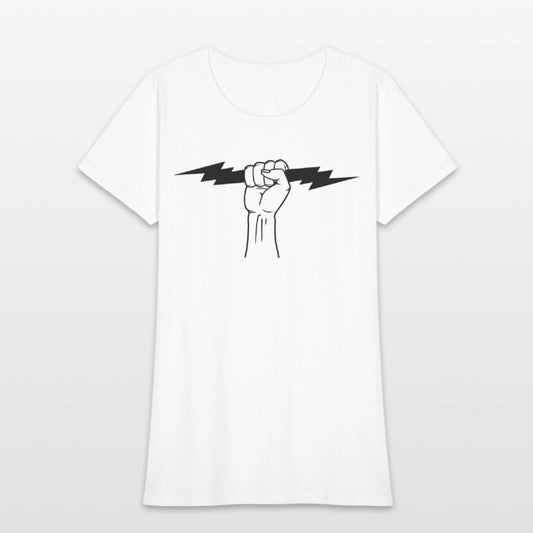 Lightning in fist electrician logo