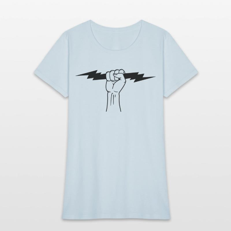 Lightning in fist electrician logo