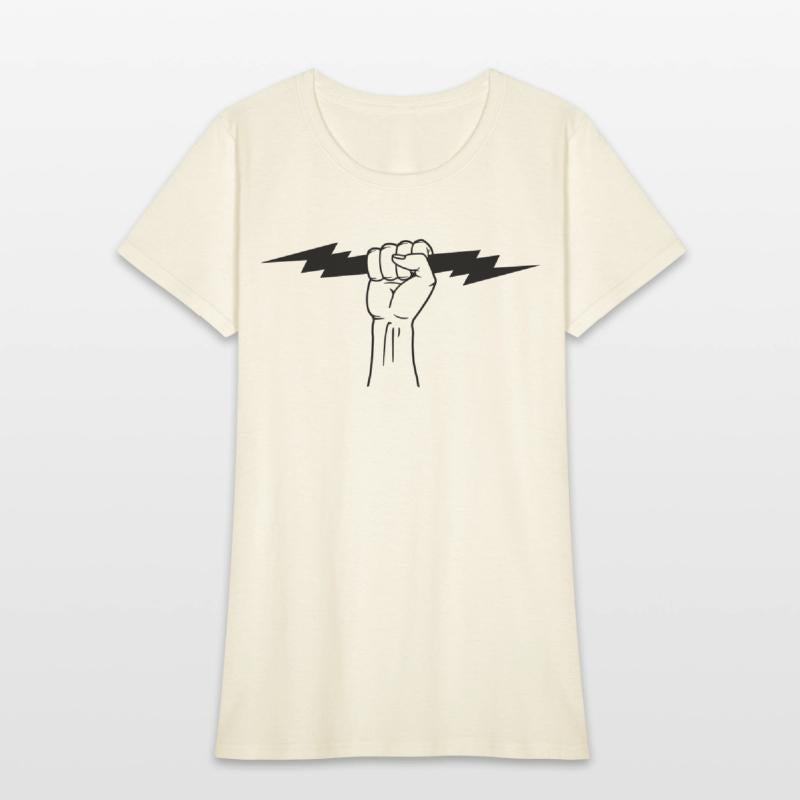 Lightning in fist electrician logo