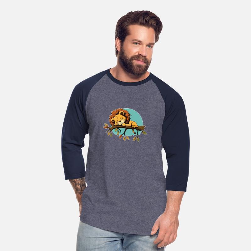 lion sleeping on branch sleep shirt animal baby