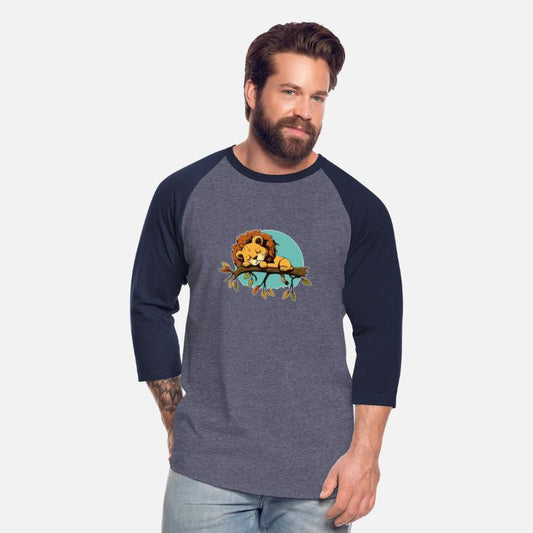 lion sleeping on branch sleep shirt animal baby