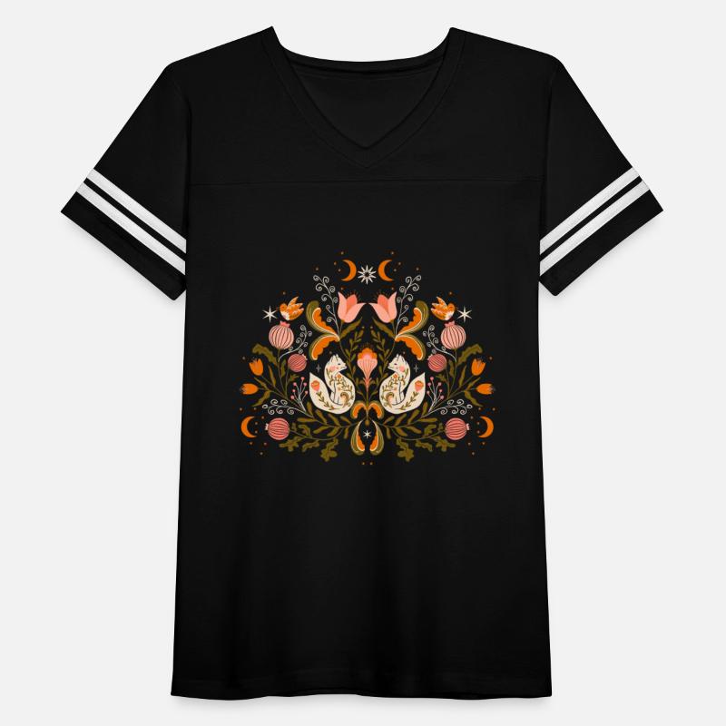 Little folks foxes in autumn night garden