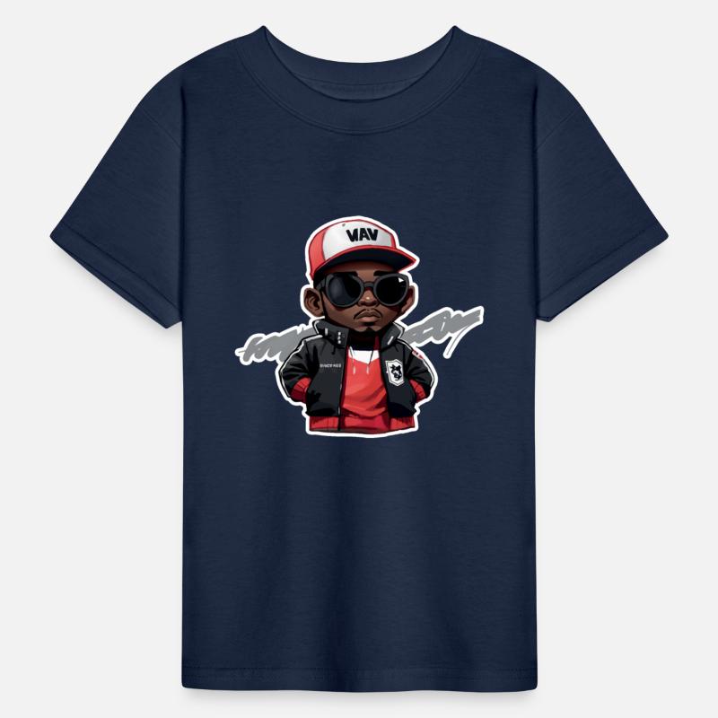 Little Hip Hop Head with Stroke (Red)
