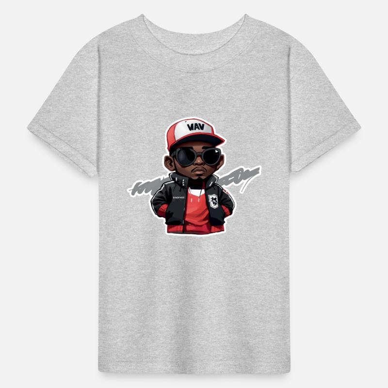 Little Hip Hop Head with Stroke (Red)