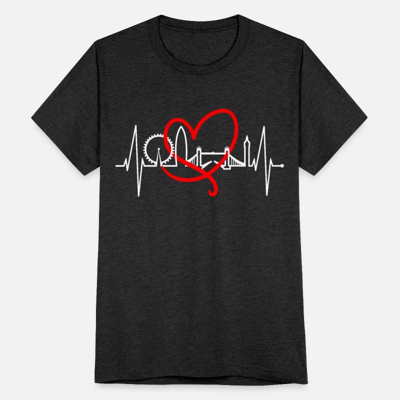 London Skyline Heartbeat England Fan Lover UK Gift