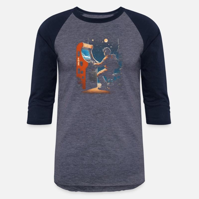 Lost Astronaut playing retro arcade console