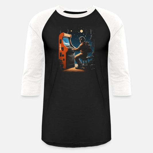 Lost Astronaut playing retro arcade console