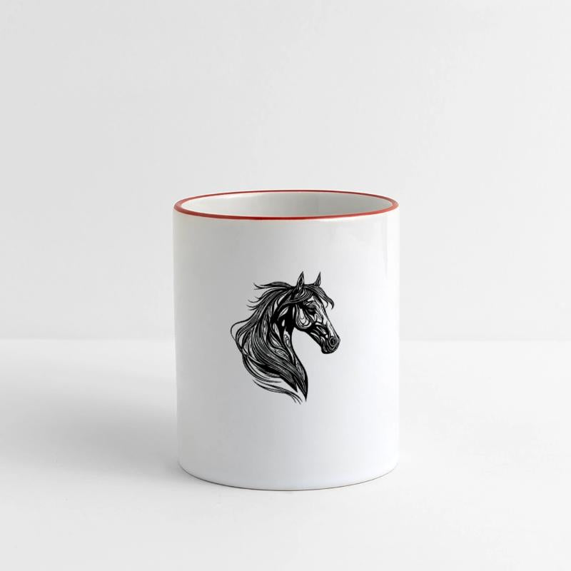 Mare Portrait With Elegant Mane Blowing In The