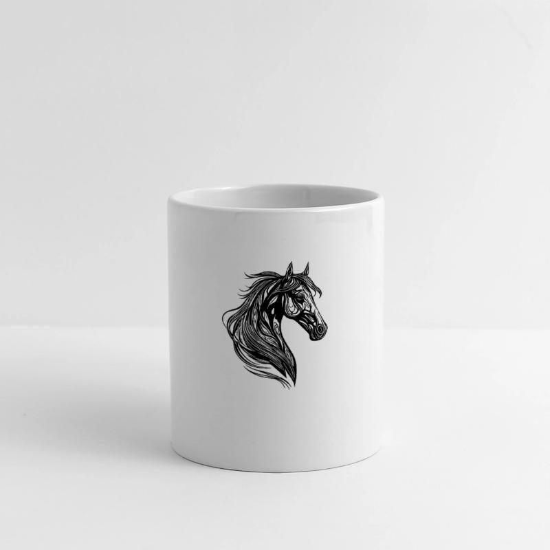 Mare Portrait With Elegant Mane Blowing In The