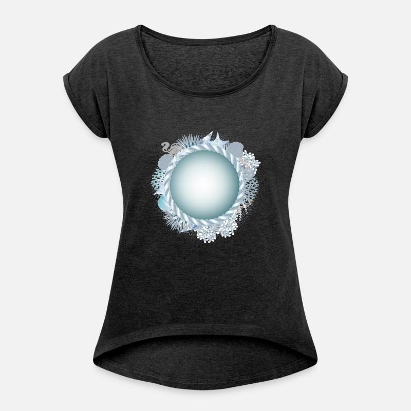 maritime frame with rope and coral reef optics