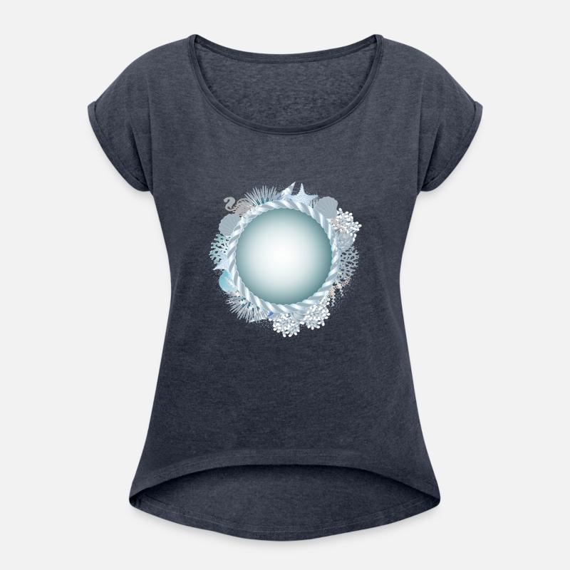 maritime frame with rope and coral reef optics