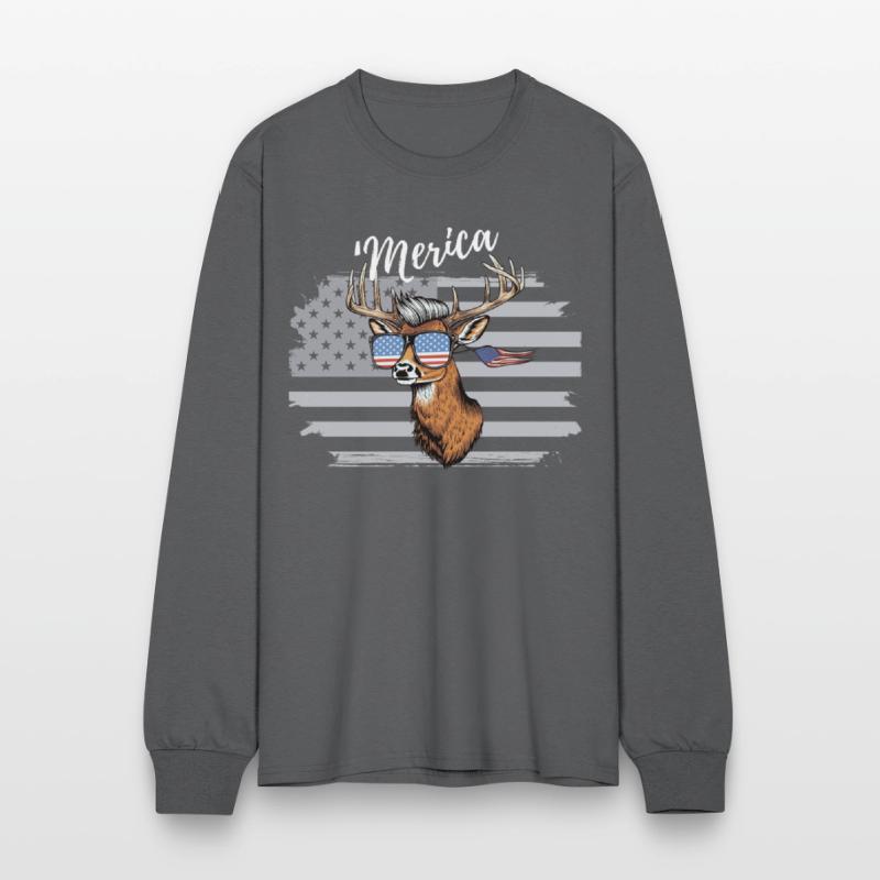 'Merica Deer with mullet American Flag Sunglasses