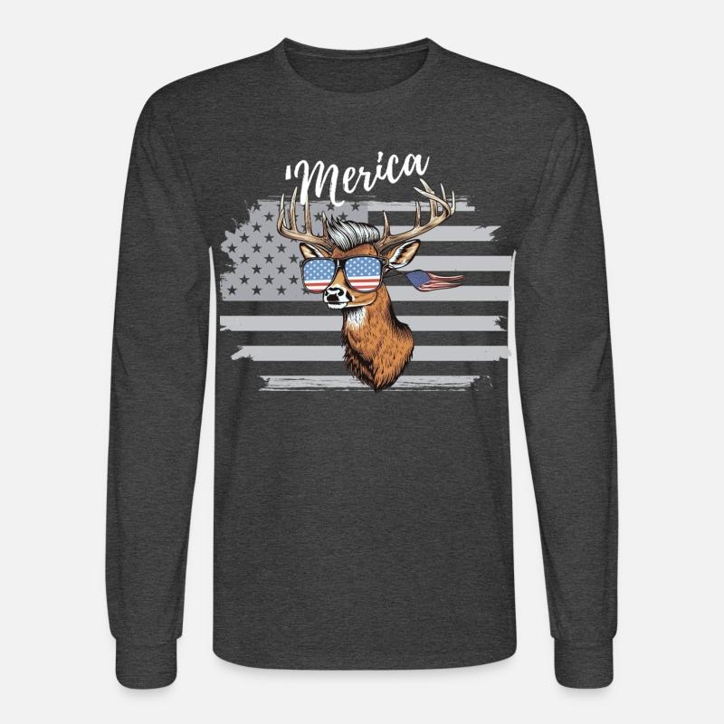 'Merica Deer with mullet American Flag Sunglasses
