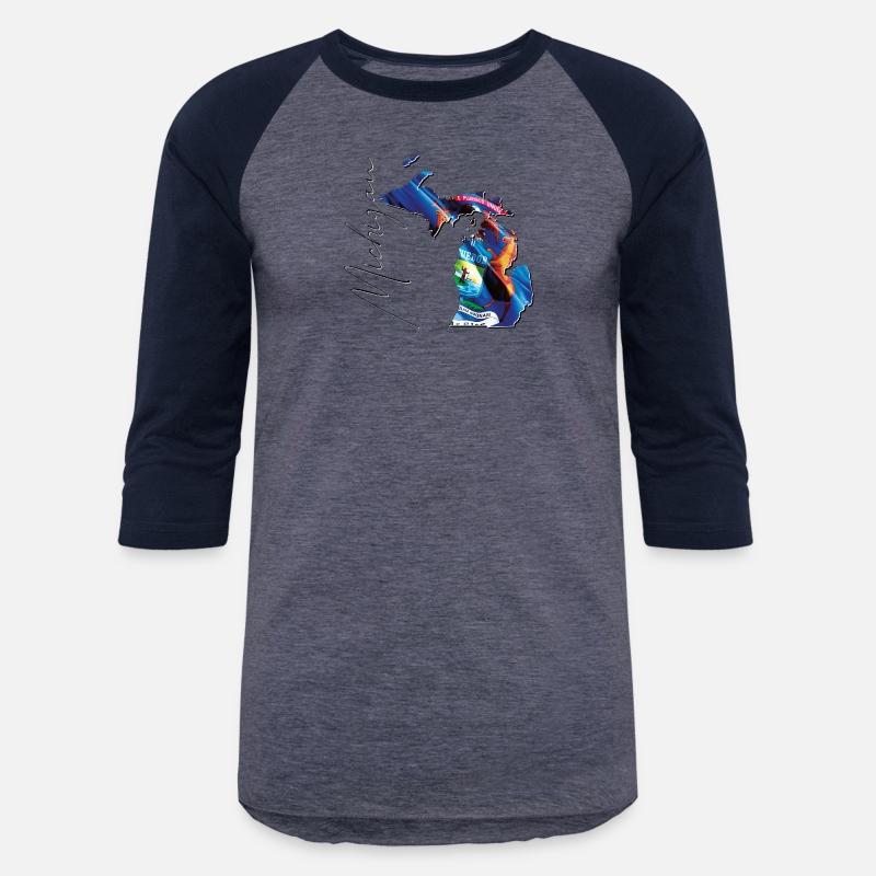 Michigan State Flag in Michigan State Map MI