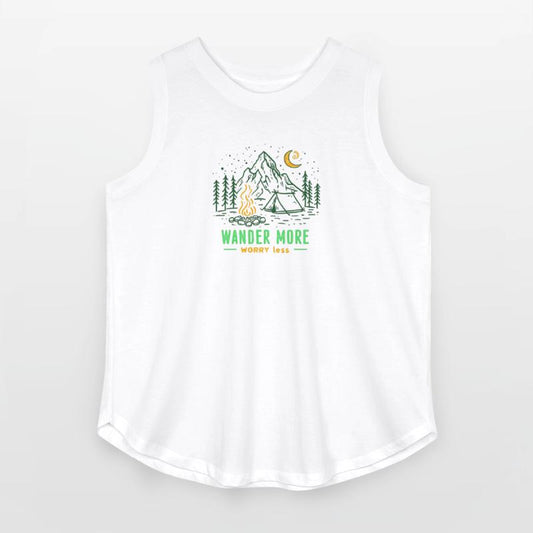 Minimalist Camping Scene Illustration With Hand