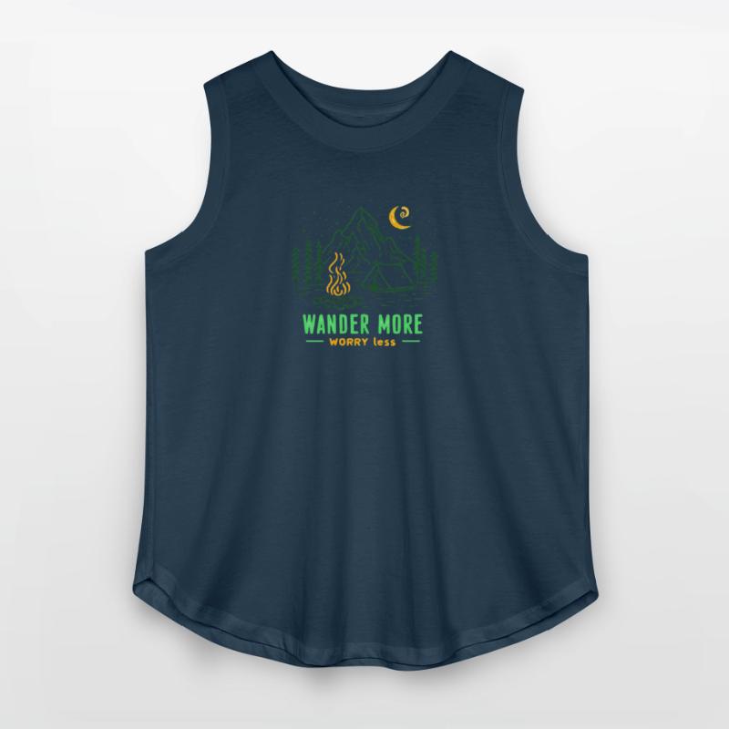 Minimalist Camping Scene Illustration With Hand