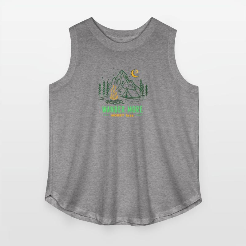 Minimalist Camping Scene Illustration With Hand