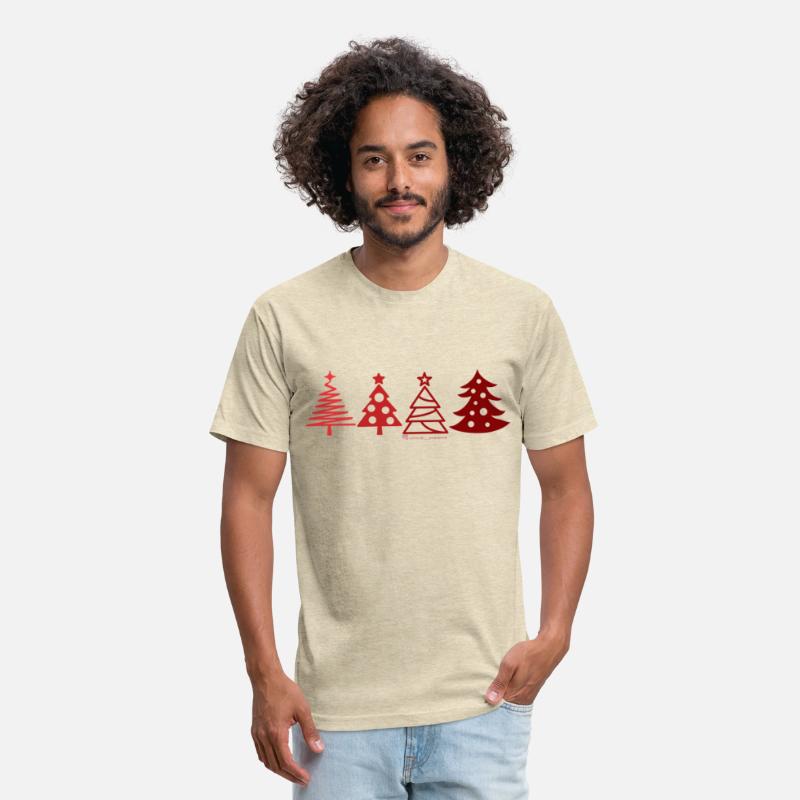 Minimalist Red Gradient Christmas Trees