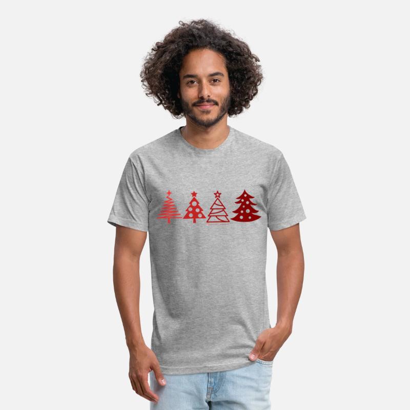 Minimalist Red Gradient Christmas Trees