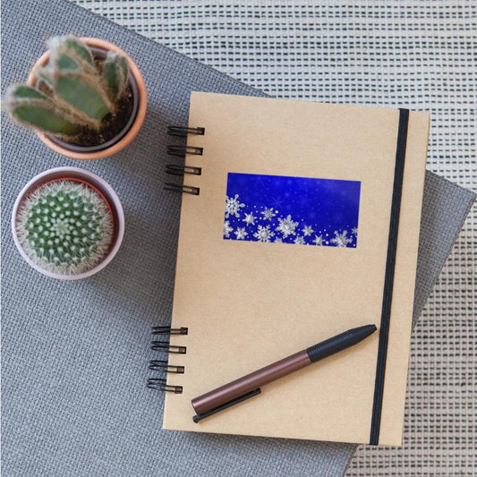 Modern Blue Snowflakes Pattern