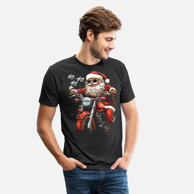 Motorcyclist Santa Claus Motorcycle Christmas
